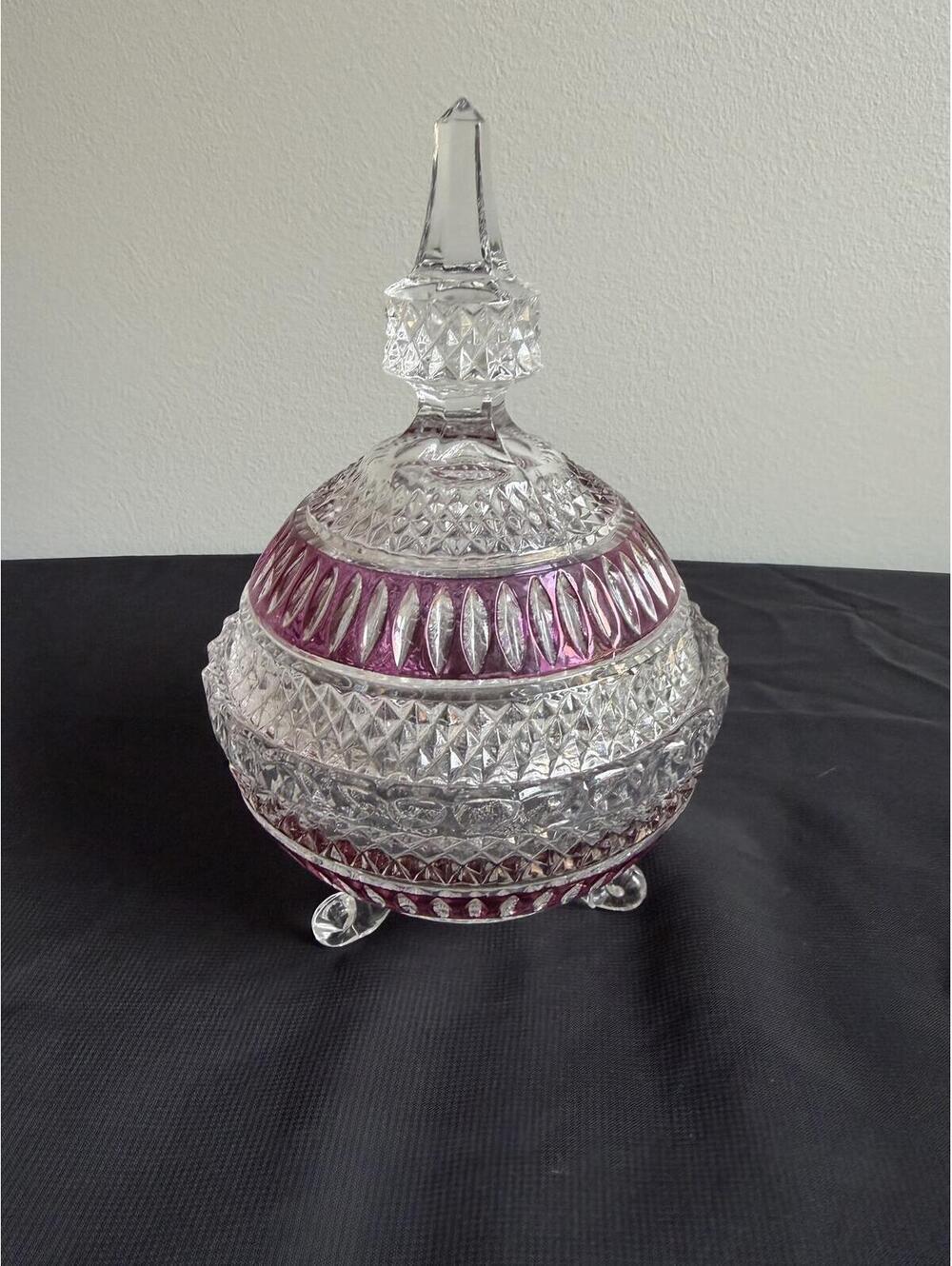 Vintage crystal candy dish